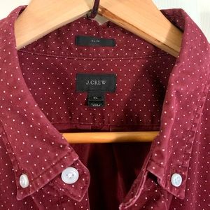 🔺Dotted Burgundy J. Crew Shirt